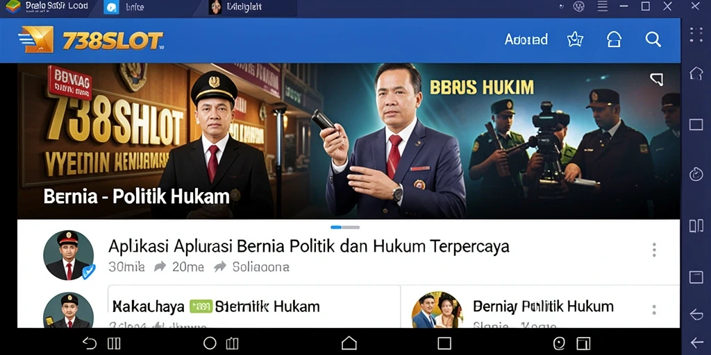 Tampilan antarmuka 738SLOT yang user-friendly untuk berita Politik Hukum.