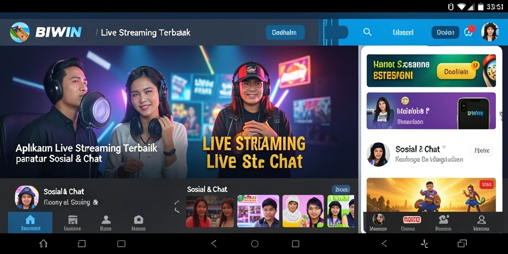 Antarmuka BIWIN yang intuitif untuk pengalaman Live Streaming yang lancar.