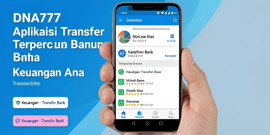 Tampilan antarmuka aplikasi Transfer Bank yang mudah digunakan.