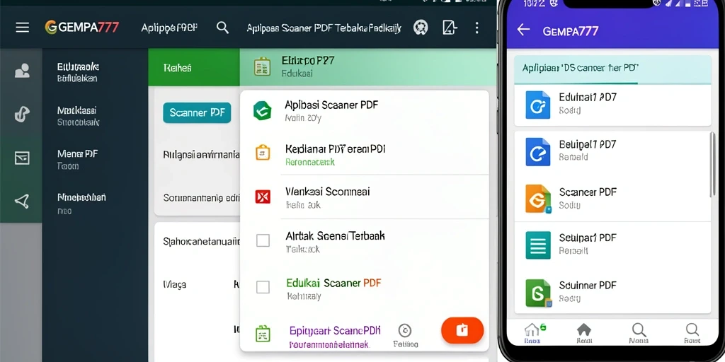 Antarmuka GEMPA777 menampilkan fungsi pemindaian PDF yang intuitif.