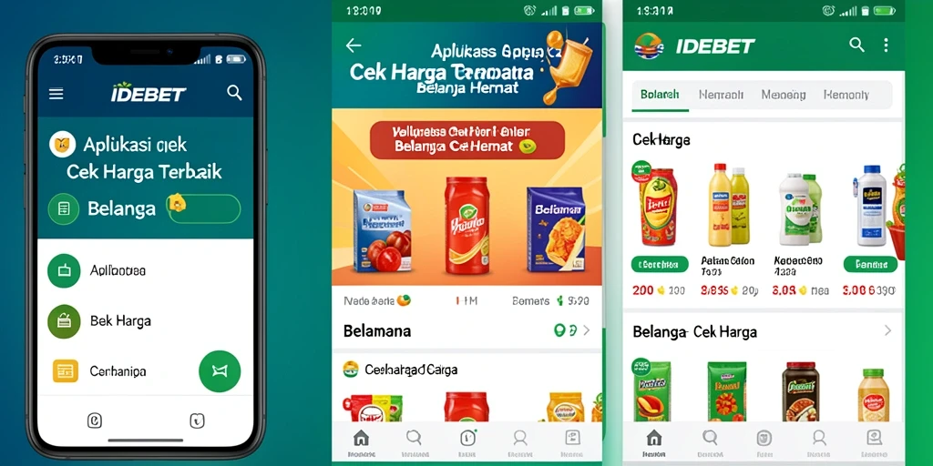 Antarmuka aplikasi IDEBET untuk cek harga dengan tampilan yang ramah pengguna.