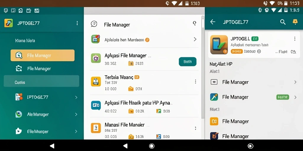Antarmuka aplikasi JPTOGEL77 yang memudahkan pengelolaan file.