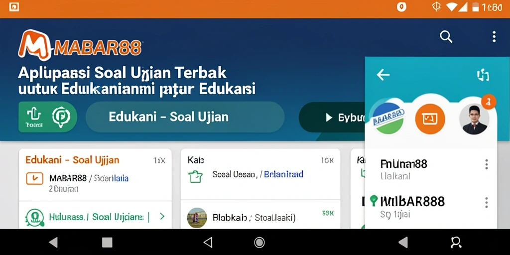 Antarmuka intuitif aplikasi MABAR88 untuk soal ujian.