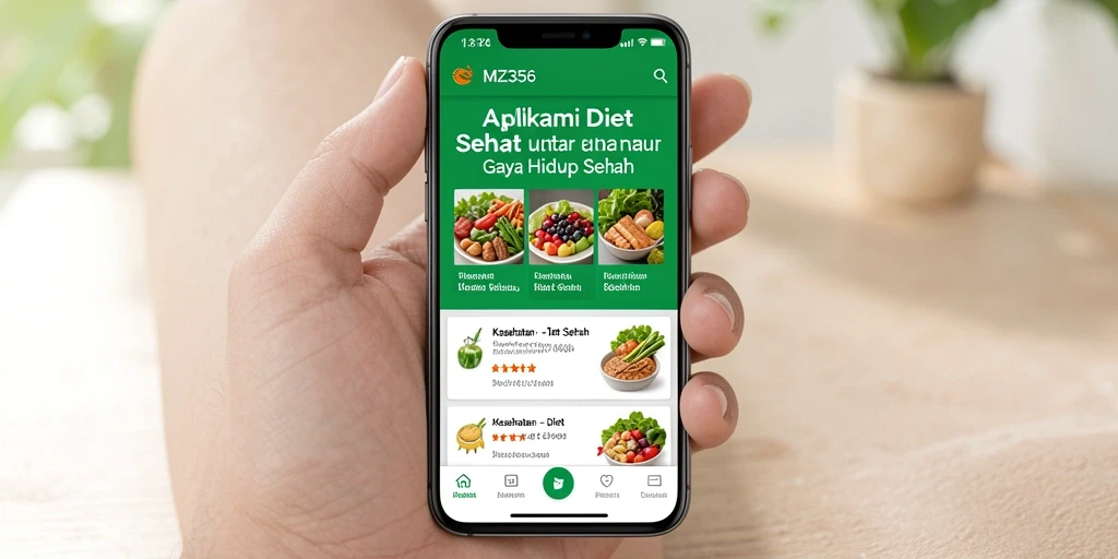 Antarmuka MZ356 menampilkan fitur Diet Sehat yang intuitif dan mudah digunakan.