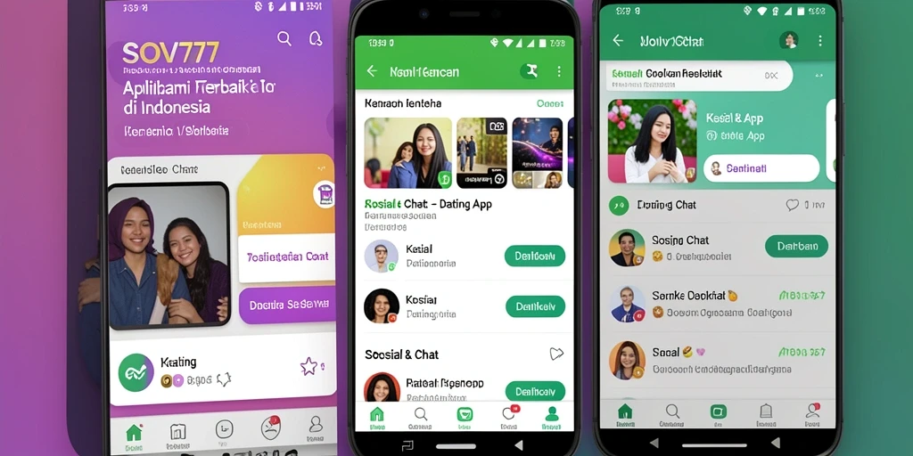 Antarmuka SOV777 menampilkan fitur berkencan yang modern dan menarik.
