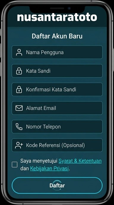 Registrasi Akun Baru Nusantaratoto untuk Pengguna Android